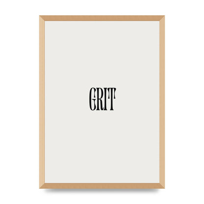 Grit Inspirational Quote Art For The Home - A2 framed