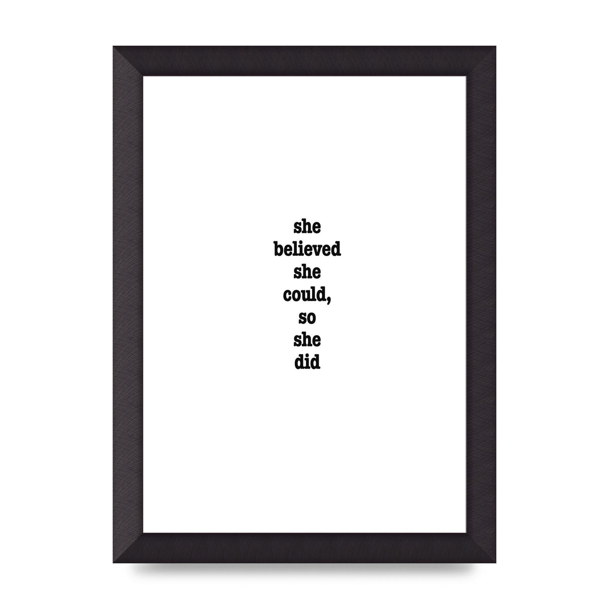 She Believed She Could So She Did Quote Inspirational" Art For The Home - A4 framed