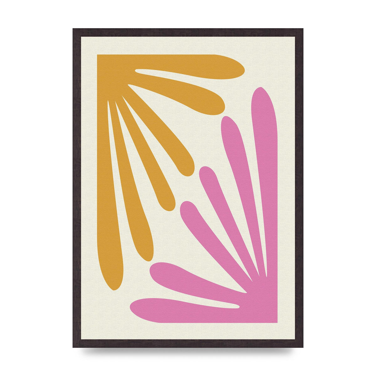 Textured Pink Yellow Coral Series One Art For The Home - A2 framed