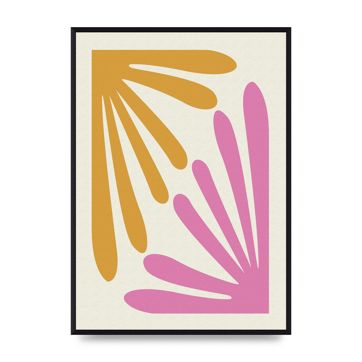 Textured Pink Yellow Coral Series One Art For The Home - A2 framed