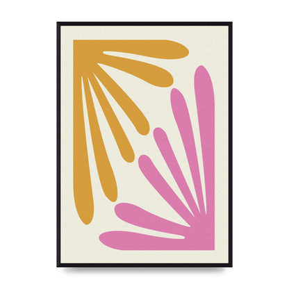 Textured Pink Yellow Coral Series One Art For The Home - A2 framed
