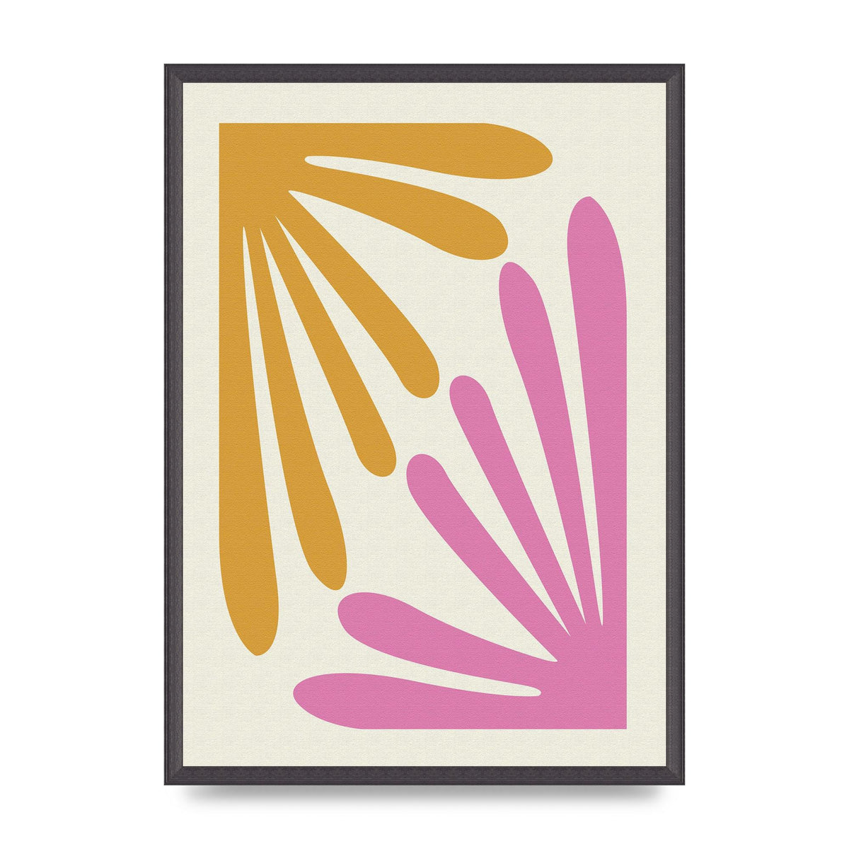 Textured Pink Yellow Coral Series One Art For The Home - A2 framed