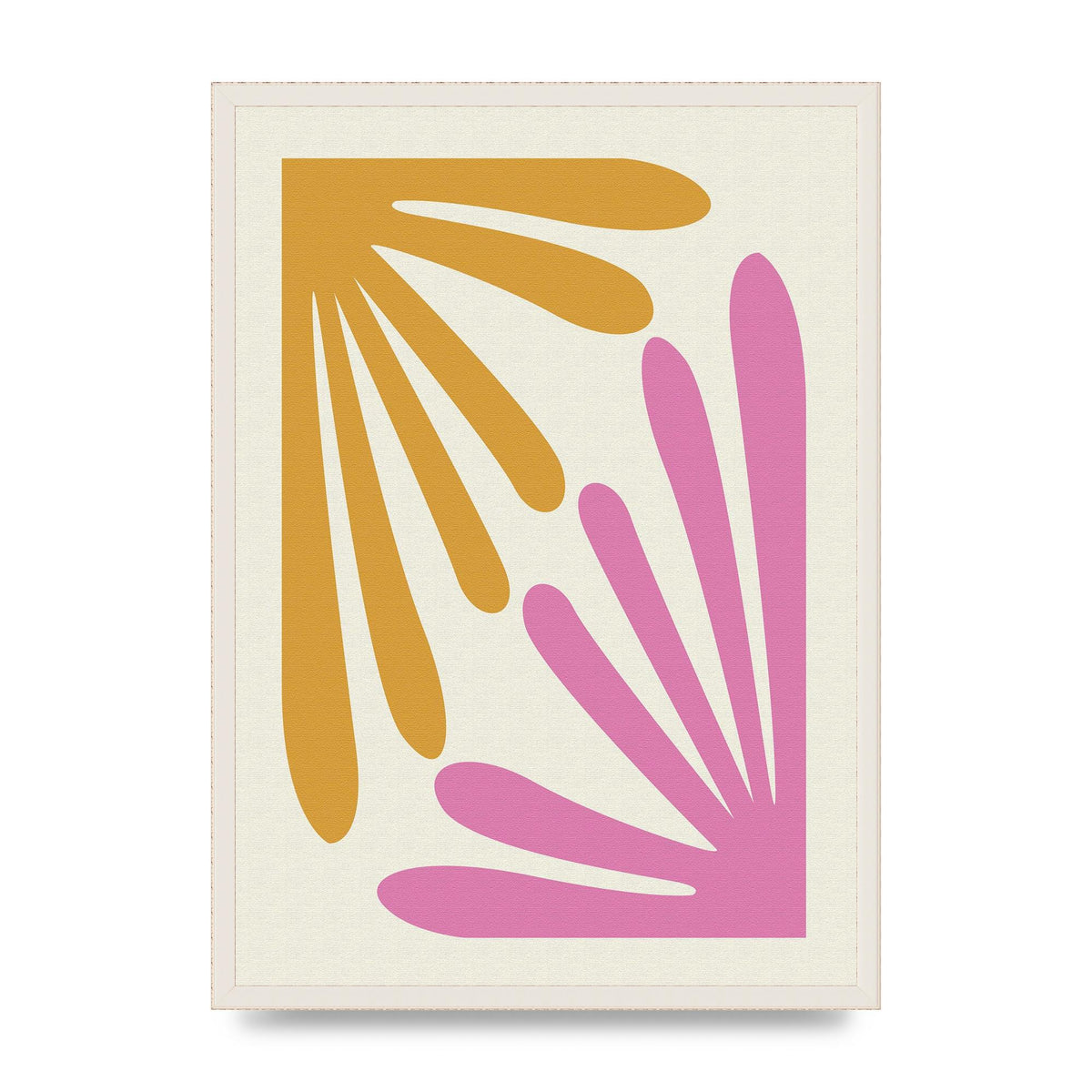 Textured Pink Yellow Coral Series One Art For The Home - A2 framed
