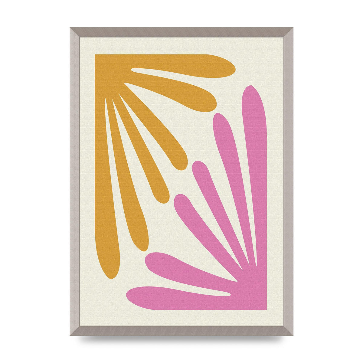 Textured Pink Yellow Coral Series One Art For The Home - A2 framed
