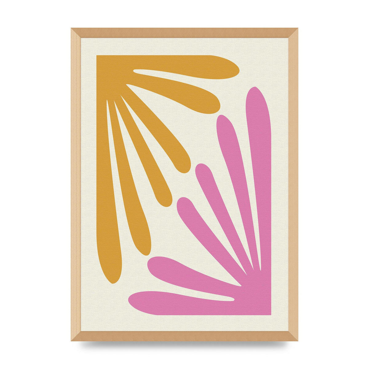 Textured Pink Yellow Coral Series One Art For The Home - A2 framed