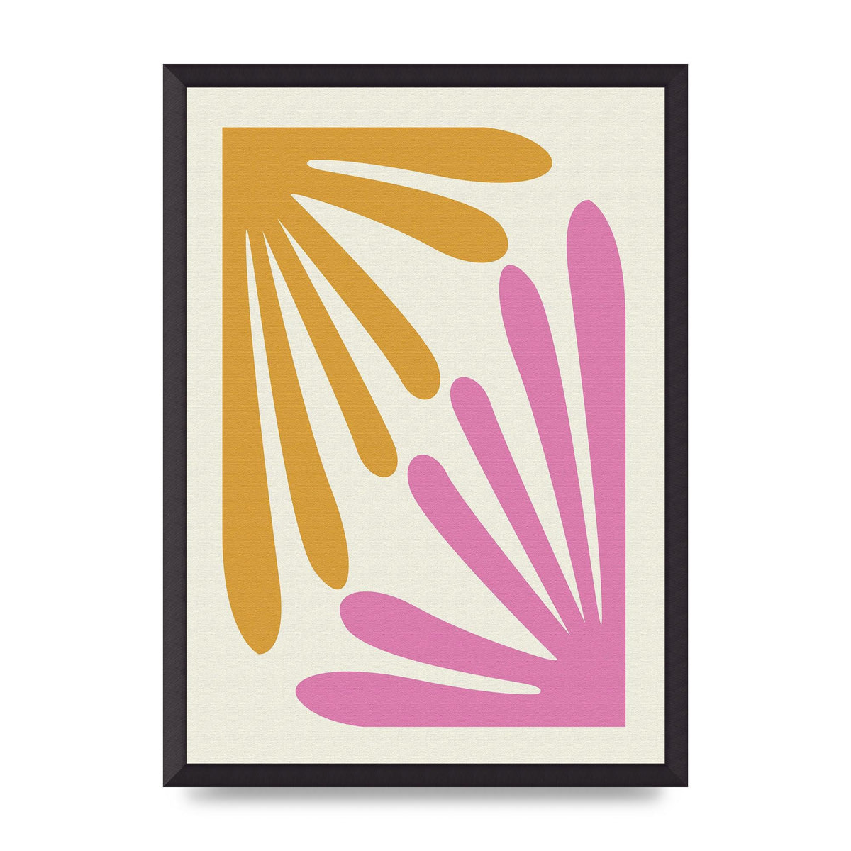 Textured Pink Yellow Coral Series One Art For The Home - A2 framed