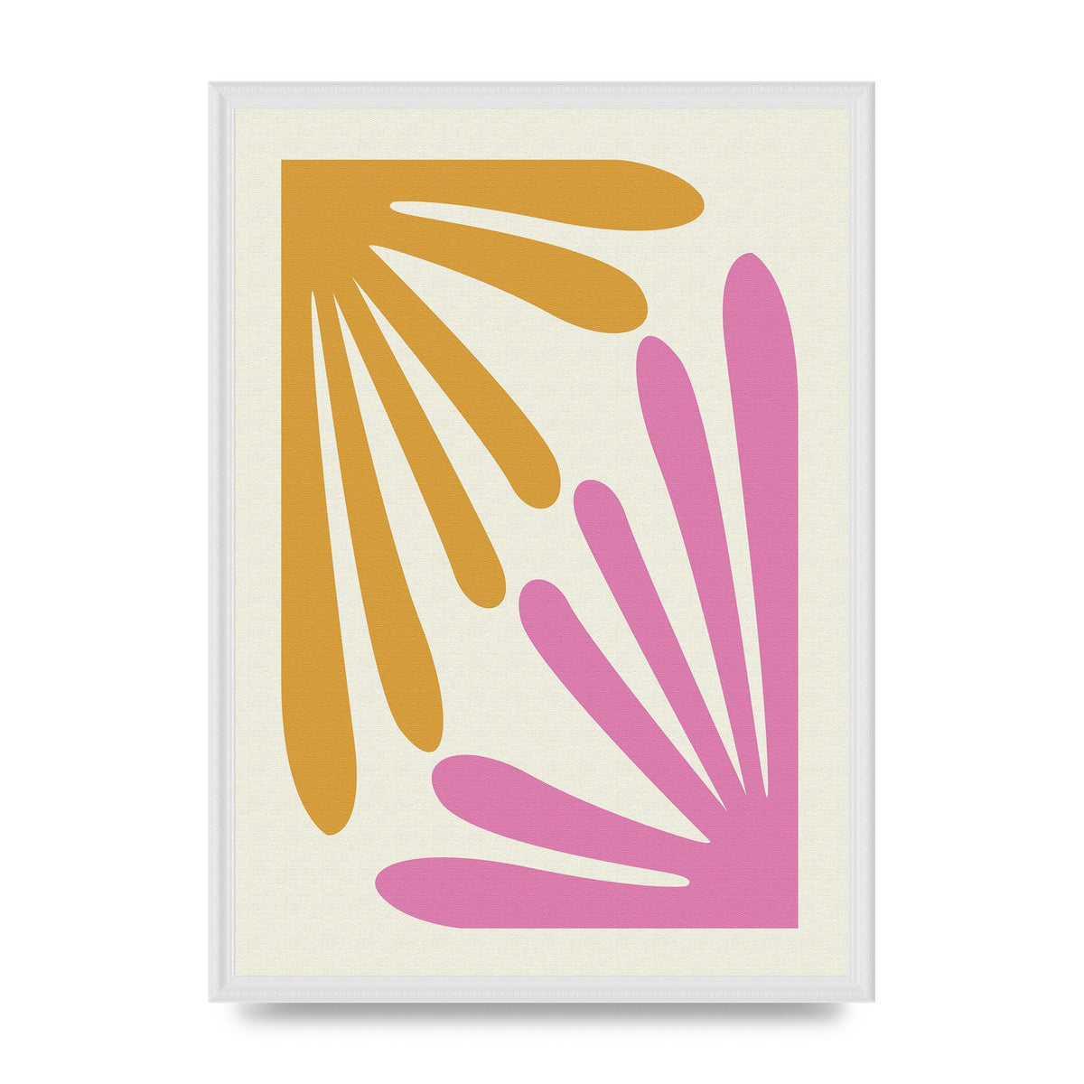 Textured Pink Yellow Coral Series One Art For The Home - A2 framed