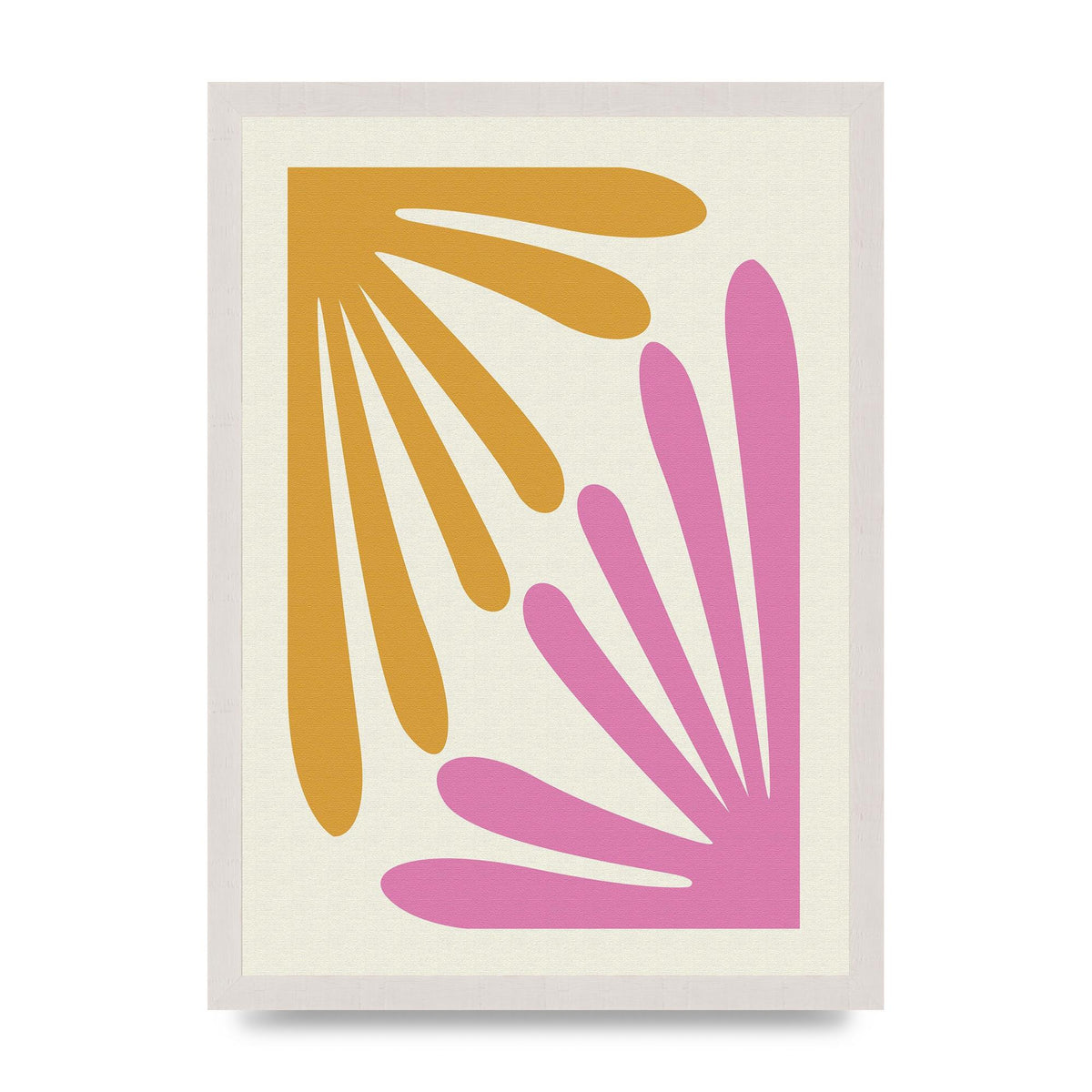 Textured Pink Yellow Coral Series One Art For The Home - A3 framed