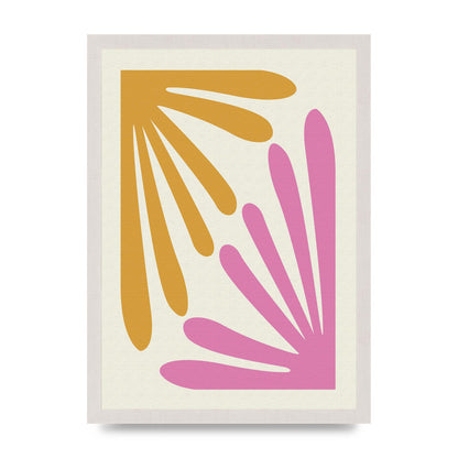 Textured Pink Yellow Coral Series One Art For The Home - A3 framed