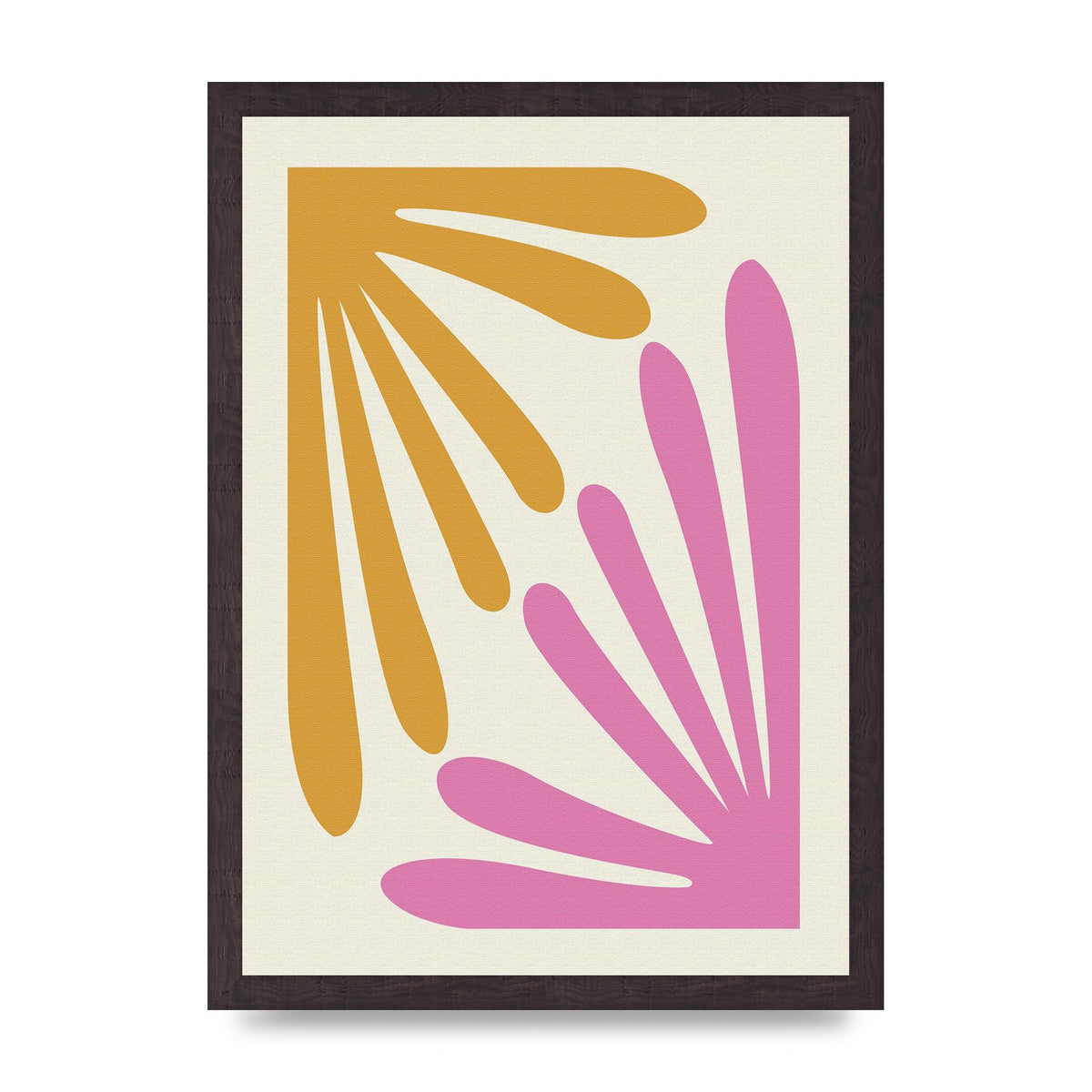 Textured Pink Yellow Coral Series One Art For The Home - A3 framed