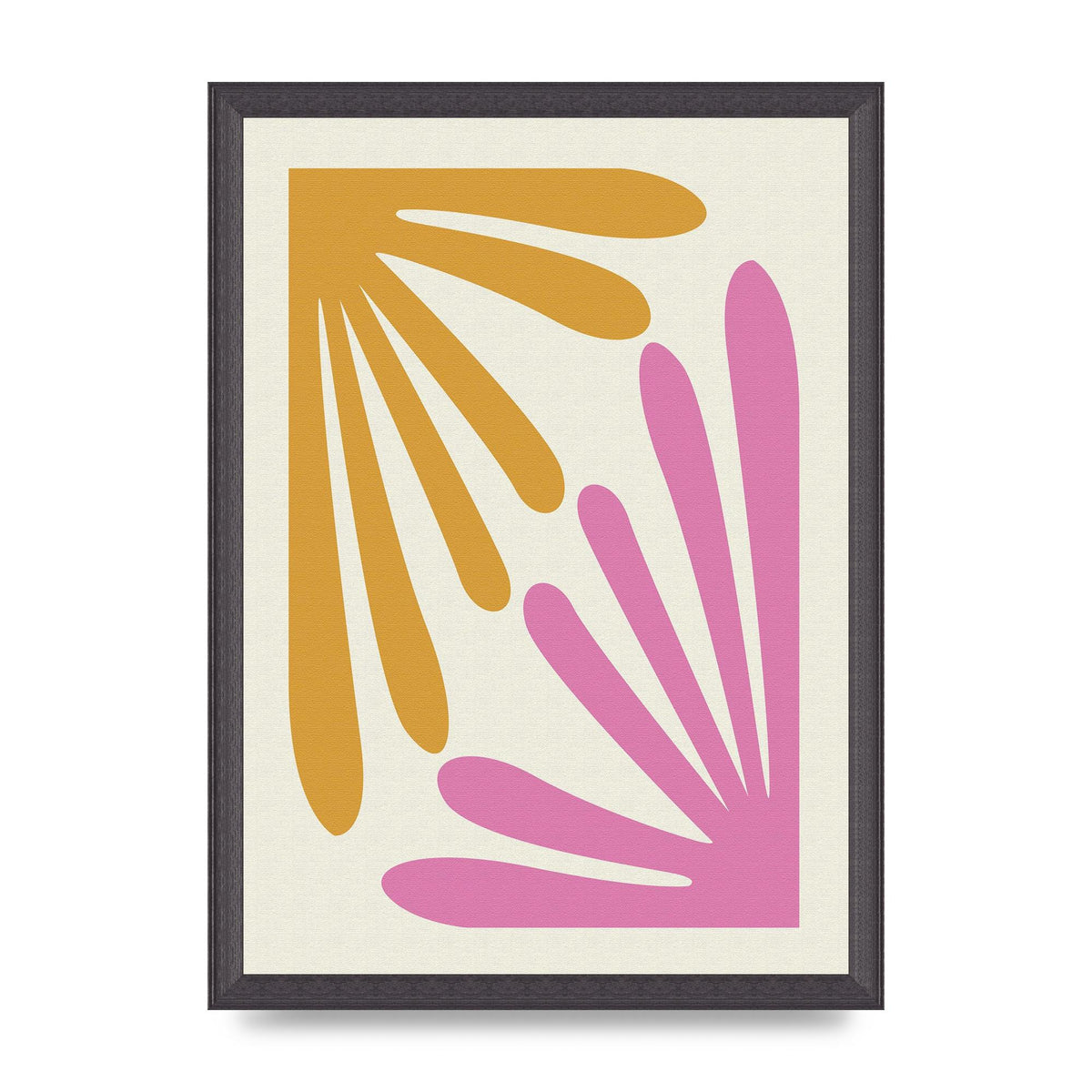 Textured Pink Yellow Coral Series One Art For The Home - A3 framed
