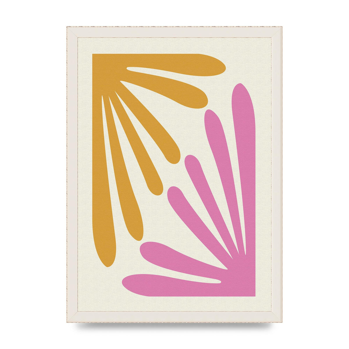 Textured Pink Yellow Coral Series One Art For The Home - A3 framed