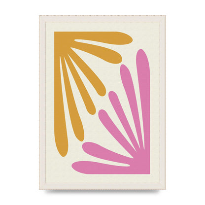 Textured Pink Yellow Coral Series One Art For The Home - A3 framed
