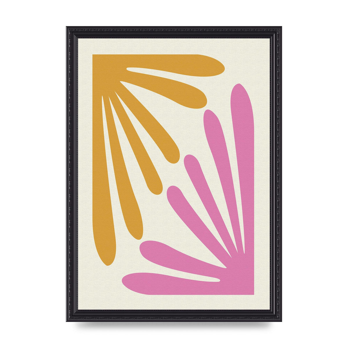 Textured Pink Yellow Coral Series One Art For The Home - A3 framed