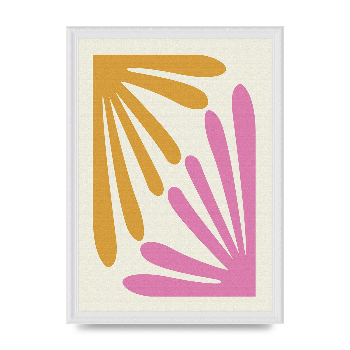 Textured Pink Yellow Coral Series One Art For The Home - A3 framed