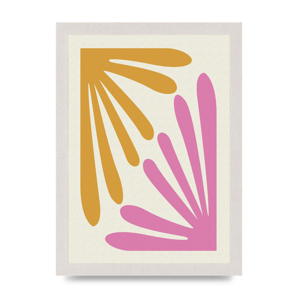 Textured Pink Yellow Coral Series One Art For The Home - A4 framed