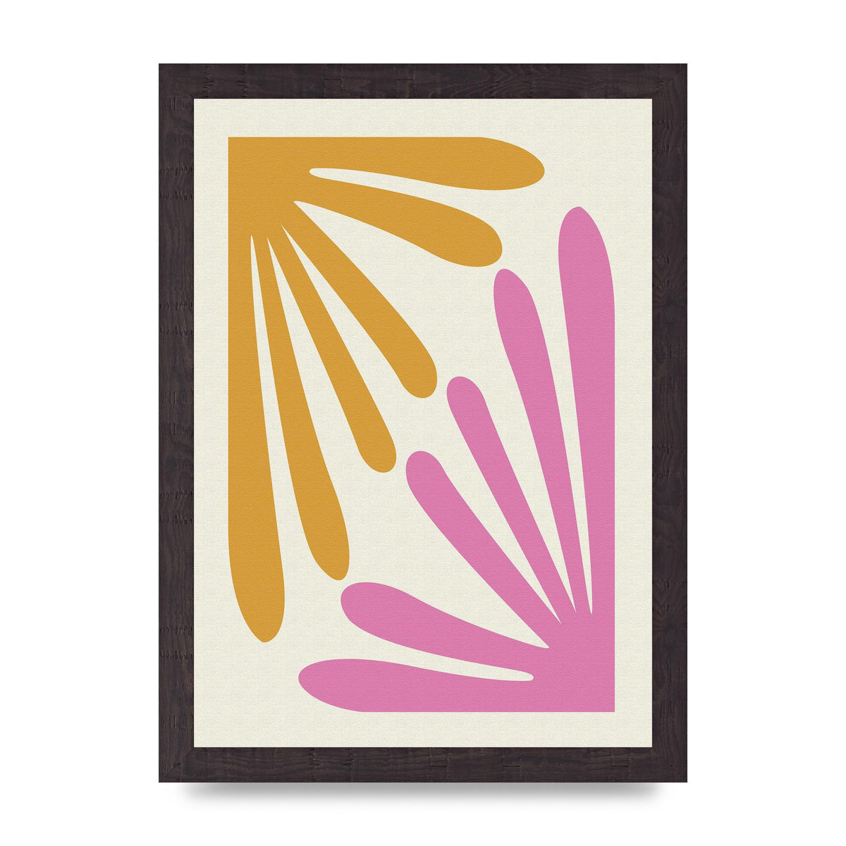 Textured Pink Yellow Coral Series One Art For The Home - A4 framed