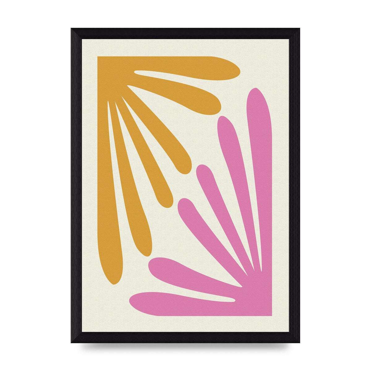 Textured Pink Yellow Coral Series One Art For The Home - A4 framed