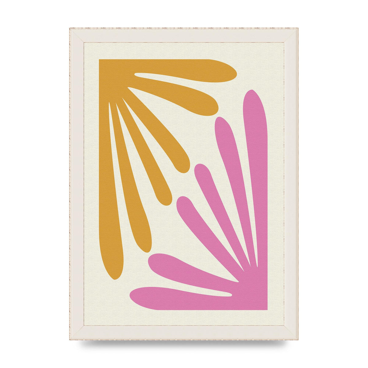 Textured Pink Yellow Coral Series One Art For The Home - A4 framed