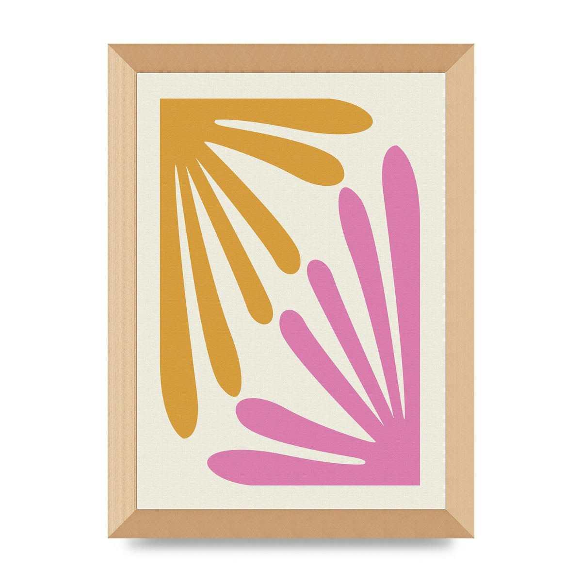 Textured Pink Yellow Coral Series One Art For The Home - A4 framed