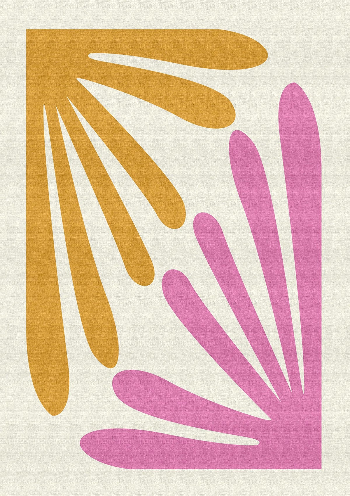 Textured Pink Yellow Coral Series One Art For The Home - detail