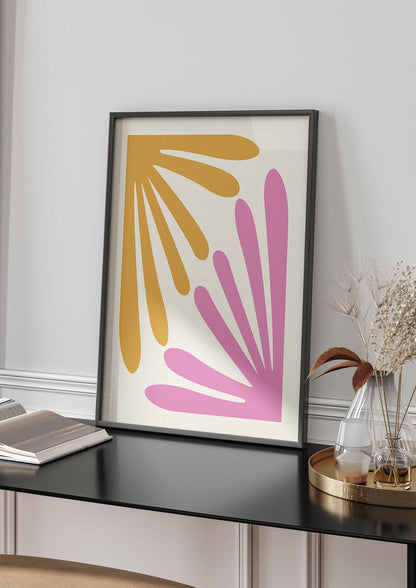 Textured Pink Yellow Coral Series One Art For The Home - living room 4