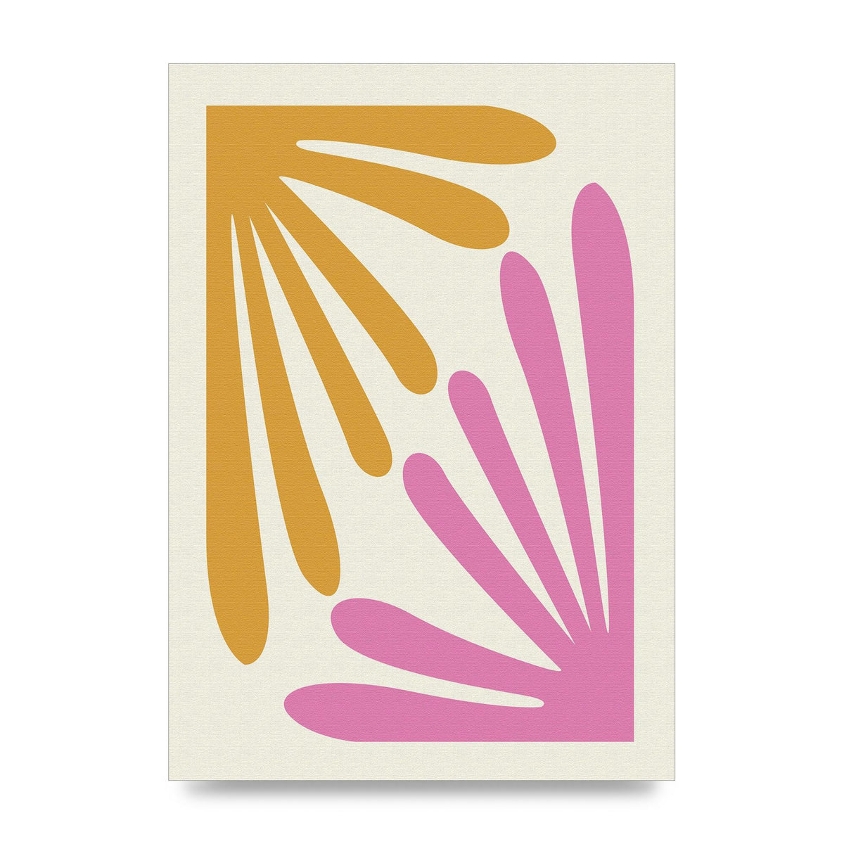 Textured Pink Yellow Coral Series One Art For The Home - unframed print