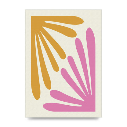Textured Pink Yellow Coral Series One Art For The Home - unframed print