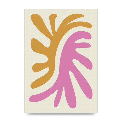Textured Pink Yellow Coral Series Two Printed Poster - unframed print