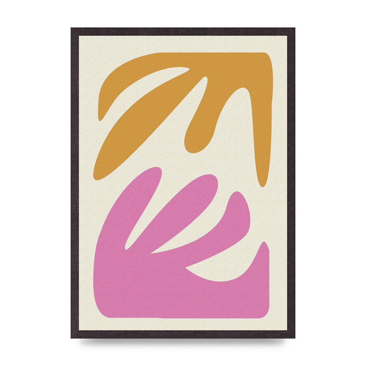 Textured Pink Yellow Coral Series Four Art For The Home - A2 framed