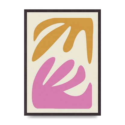 Textured Pink Yellow Coral Series Four Art For The Home - A2 framed