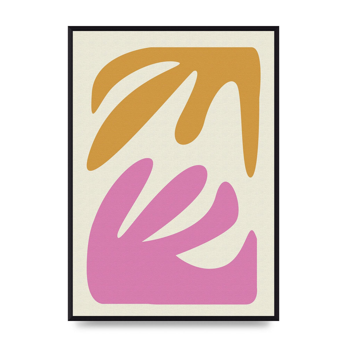Textured Pink Yellow Coral Series Four Art For The Home - A2 framed