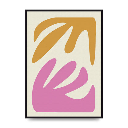 Textured Pink Yellow Coral Series Four Art For The Home - A2 framed