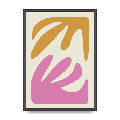 Textured Pink Yellow Coral Series Four Art For The Home - A2 framed