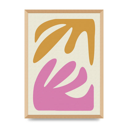 Textured Pink Yellow Coral Series Four Art For The Home - A2 framed