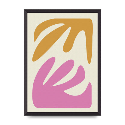 Textured Pink Yellow Coral Series Four Art For The Home - A2 framed