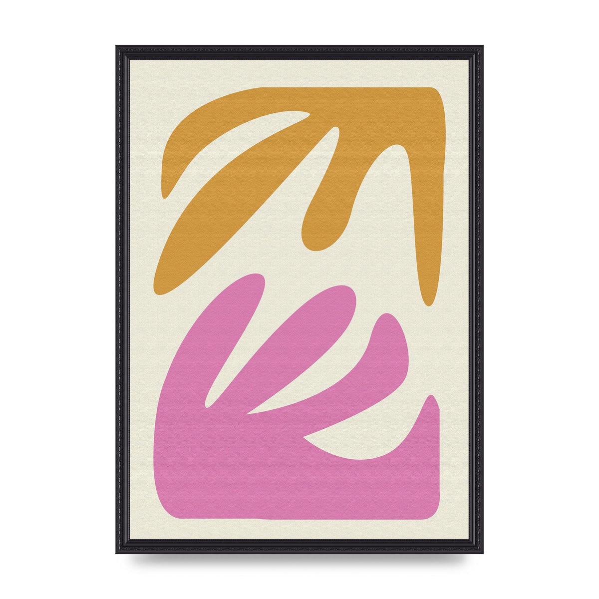 Textured Pink Yellow Coral Series Four Art For The Home - A2 framed