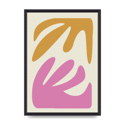 Textured Pink Yellow Coral Series Four Art For The Home - A2 framed