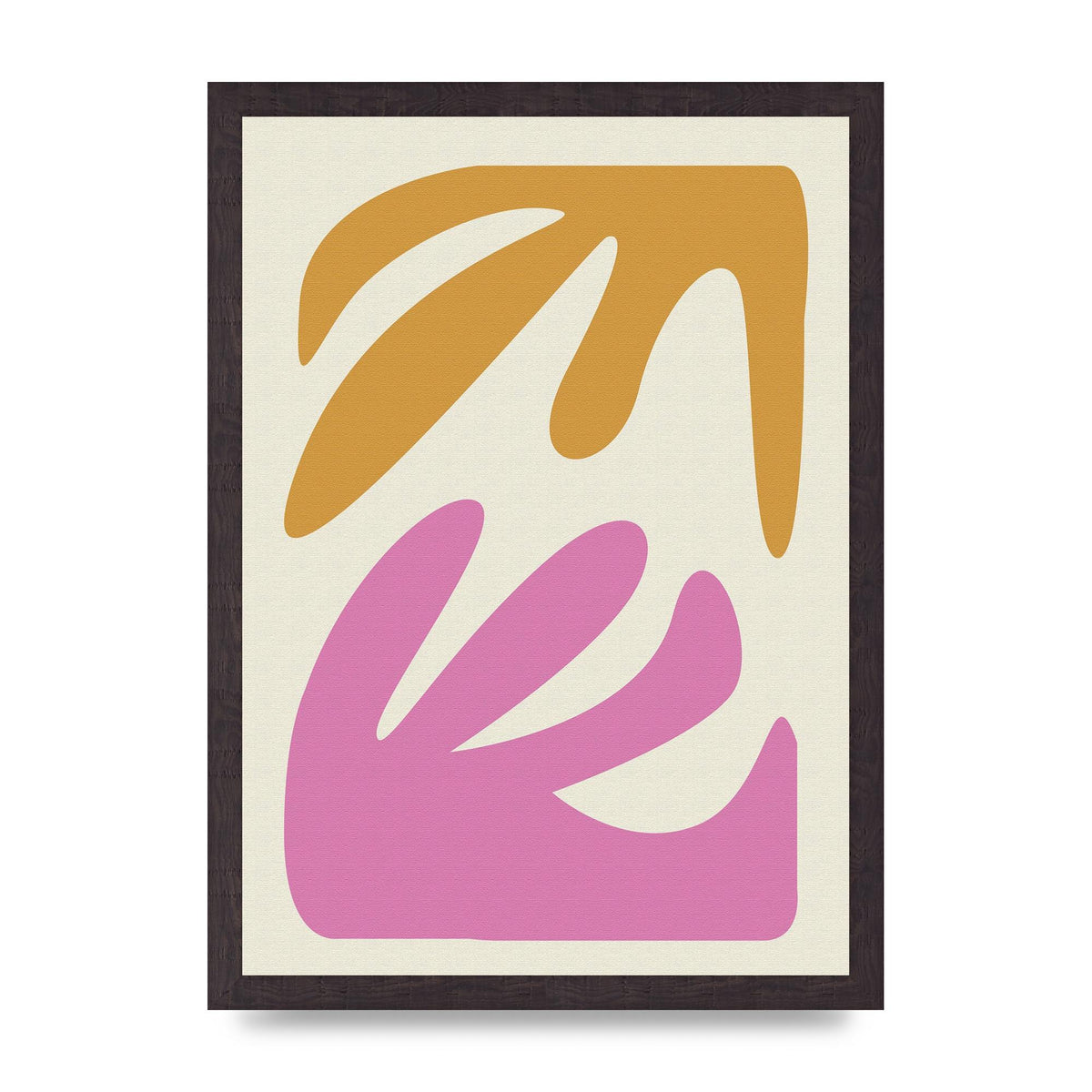Textured Pink Yellow Coral Series Four Art For The Home - A3 framed