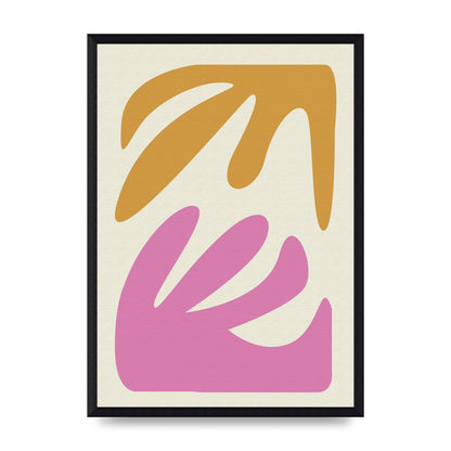 Textured Pink Yellow Coral Series Four Art For The Home - A3 framed