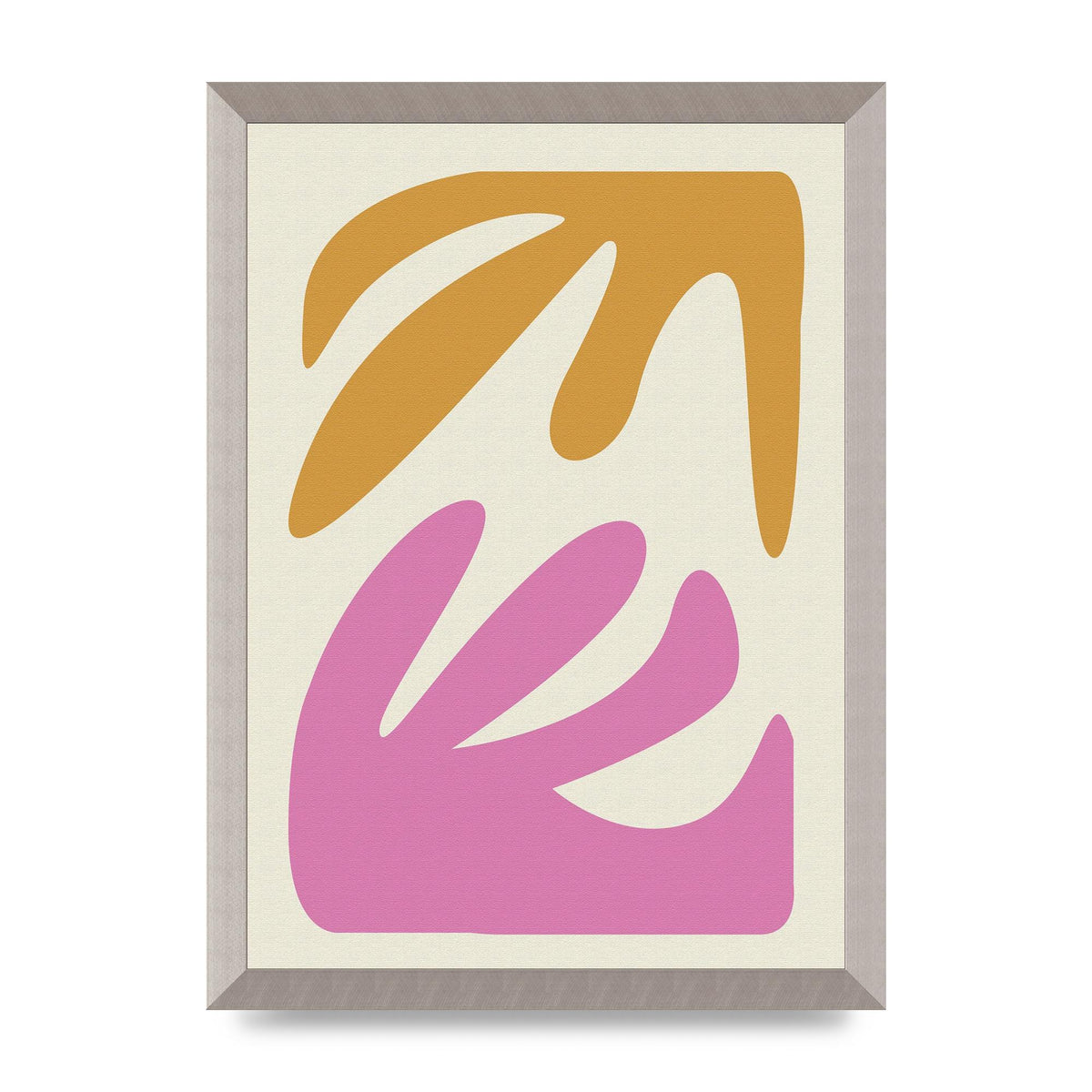 Textured Pink Yellow Coral Series Four Art For The Home - A3 framed