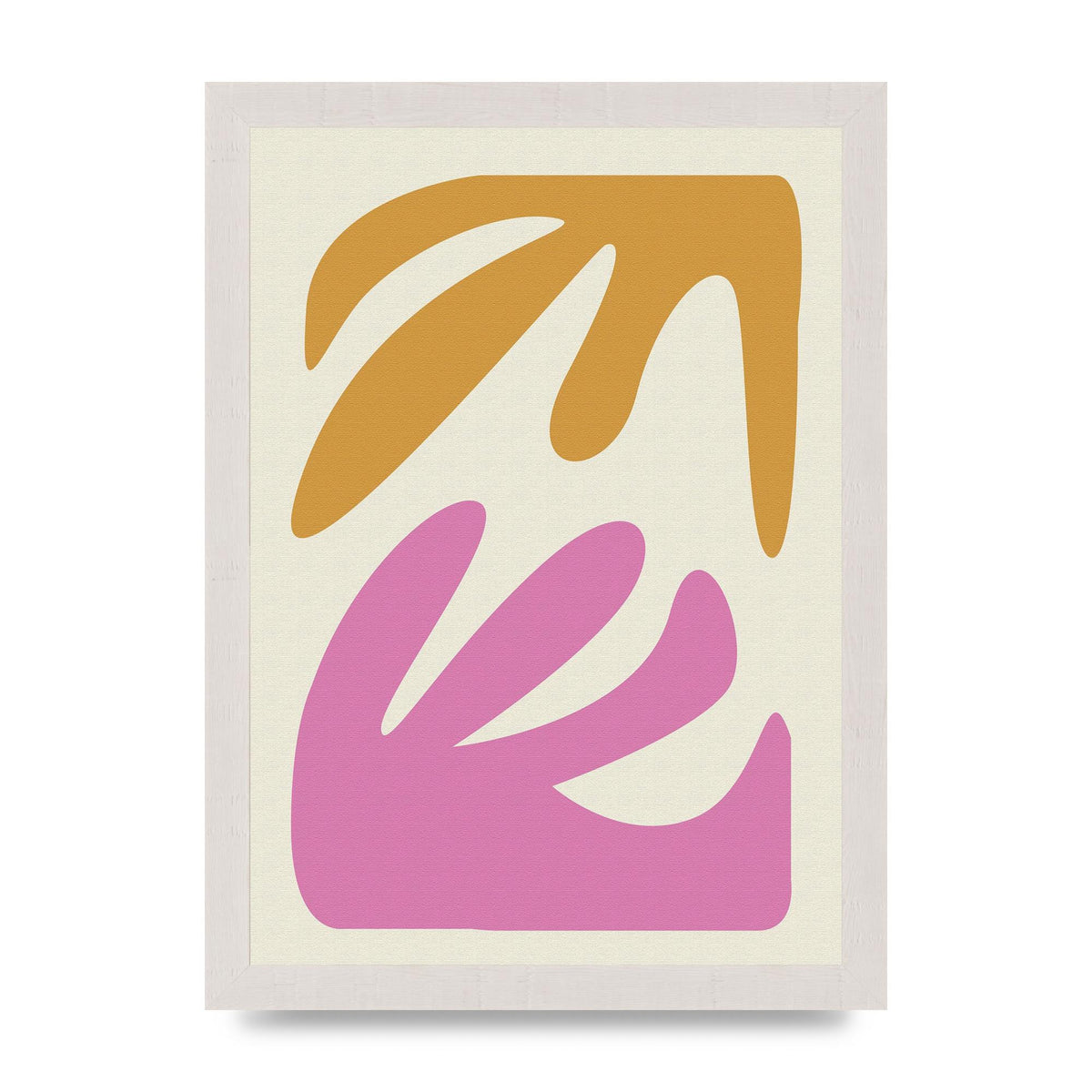Textured Pink Yellow Coral Series Four Art For The Home - A4 framed