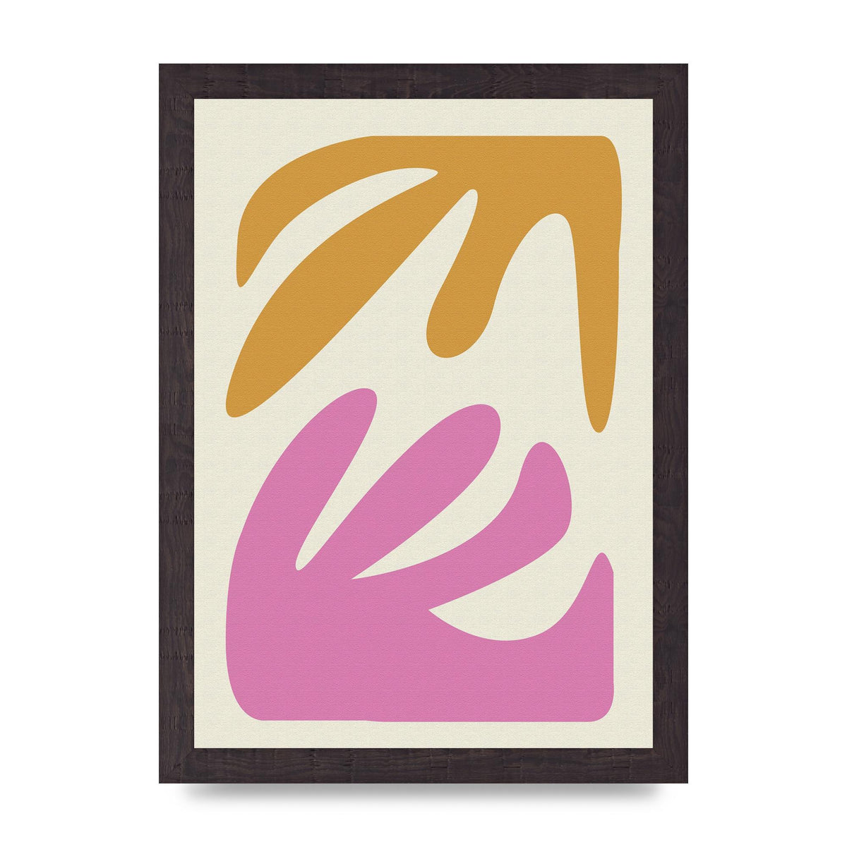 Textured Pink Yellow Coral Series Four Art For The Home - A4 framed