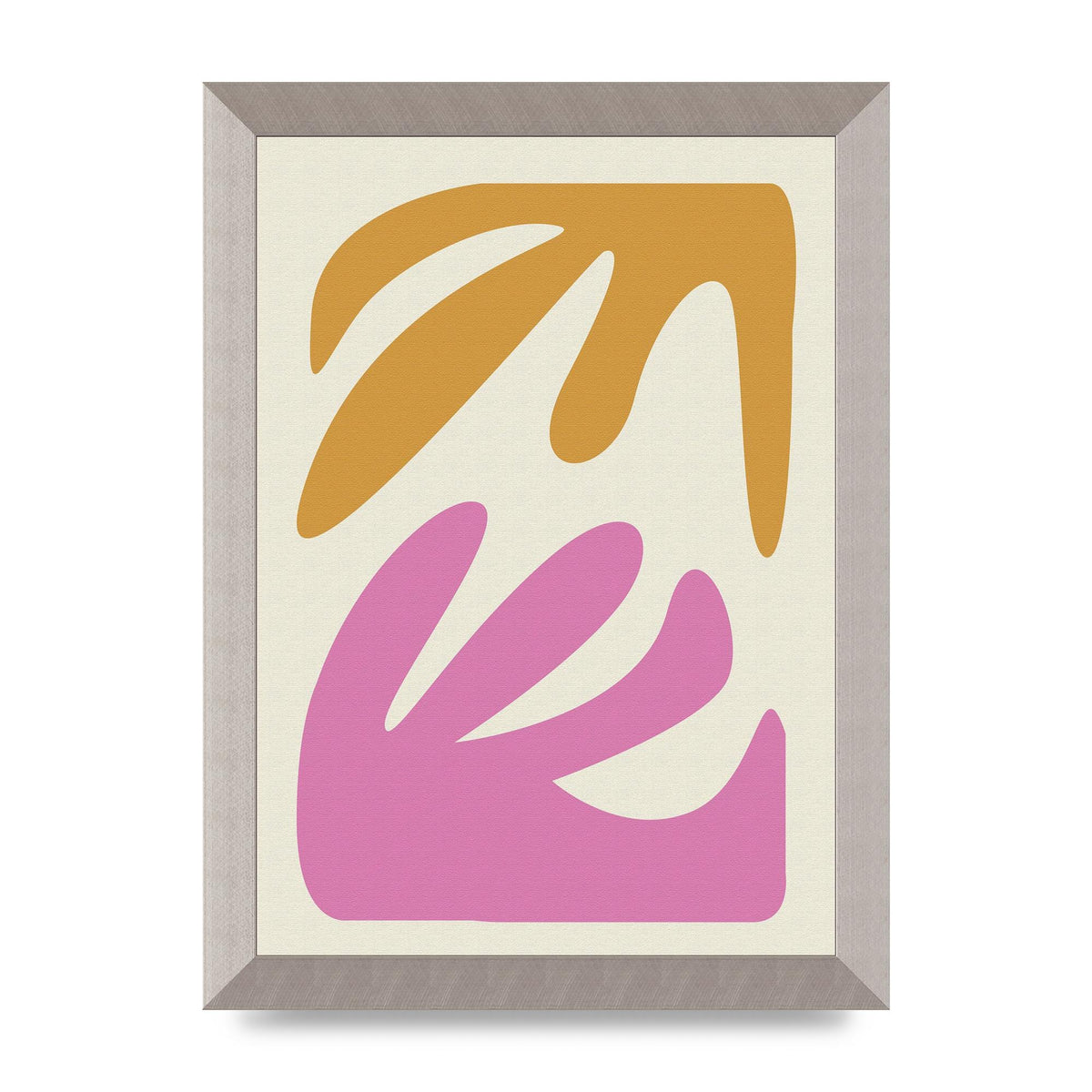 Textured Pink Yellow Coral Series Four Art For The Home - A4 framed