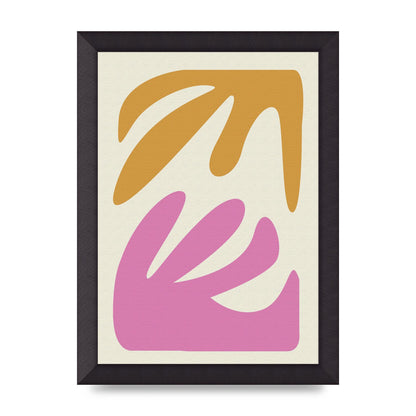 Textured Pink Yellow Coral Series Four Art For The Home - A4 framed