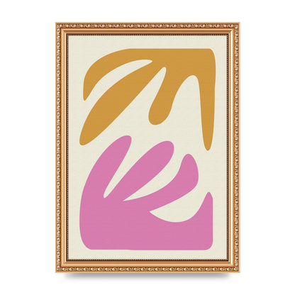 Textured Pink Yellow Coral Series Four Art For The Home - A4 framed