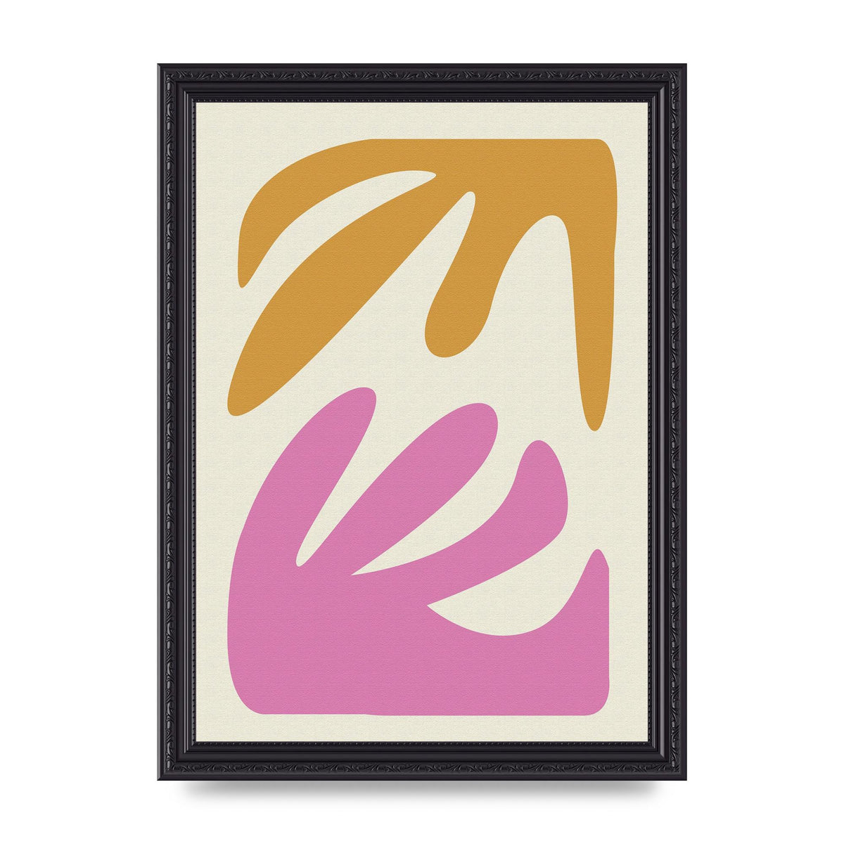 Textured Pink Yellow Coral Series Four Art For The Home - A4 framed