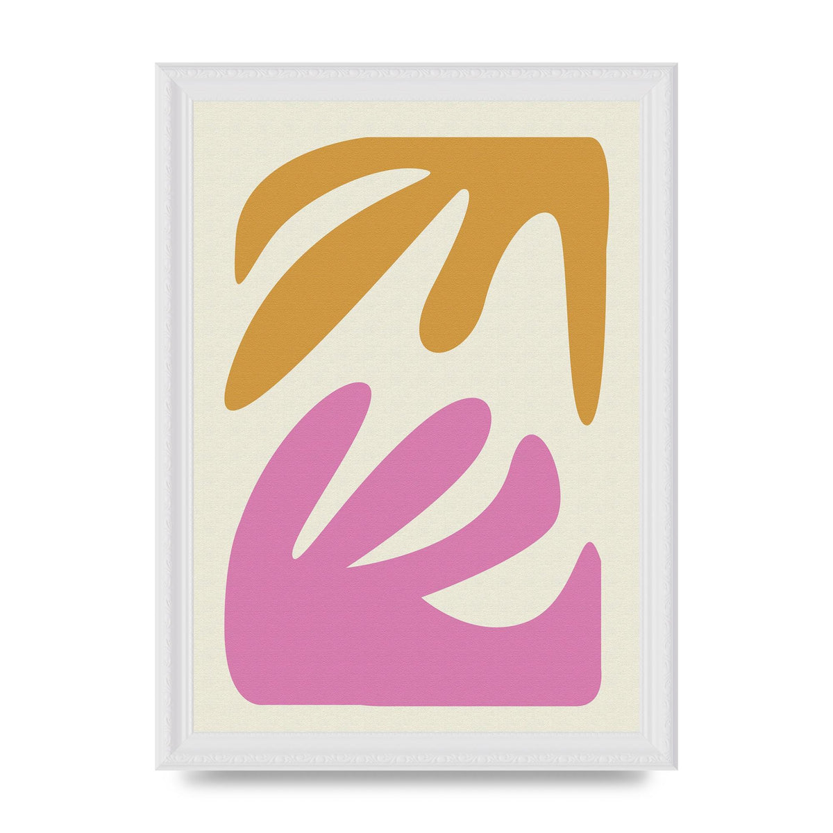 Textured Pink Yellow Coral Series Four Art For The Home - A4 framed