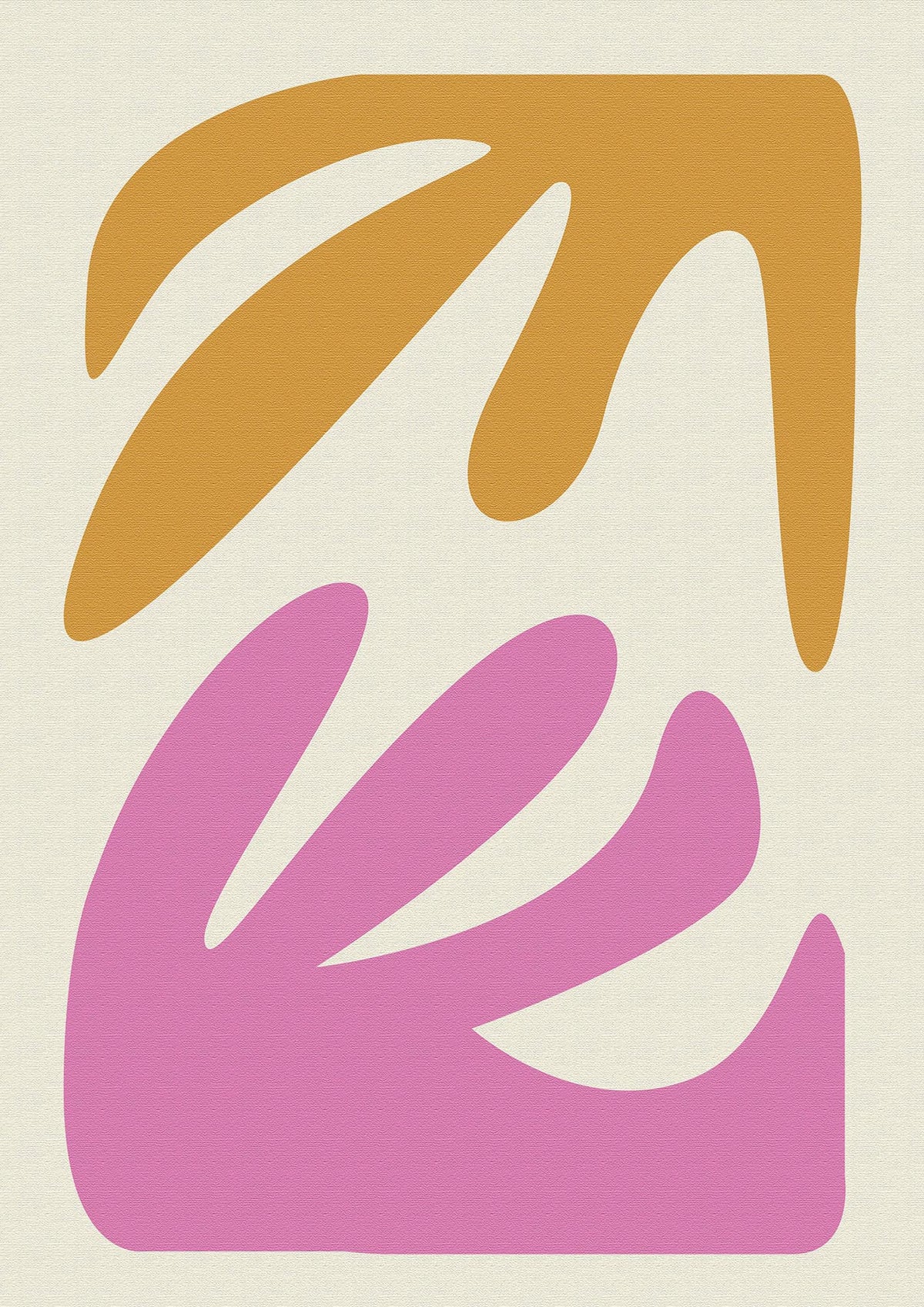 Textured Pink Yellow Coral Series Four Art For The Home - detail