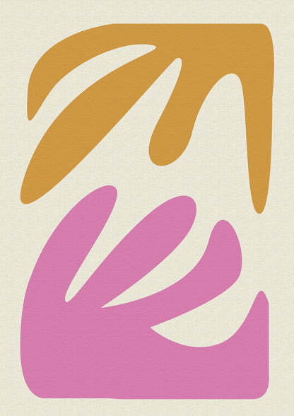 Textured Pink Yellow Coral Series Four Art For The Home - detail